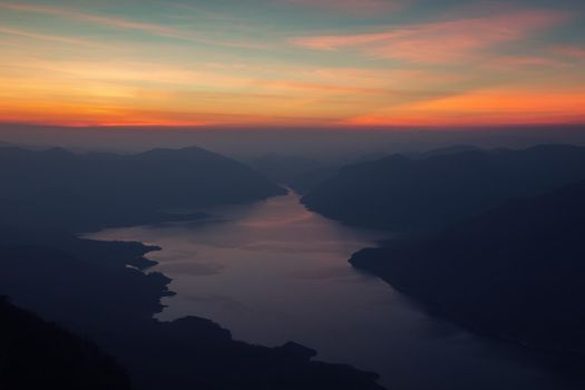 Mae Ping National Park at sunrise, Pha dang luang view point, Li, Lamphun, Thailand.