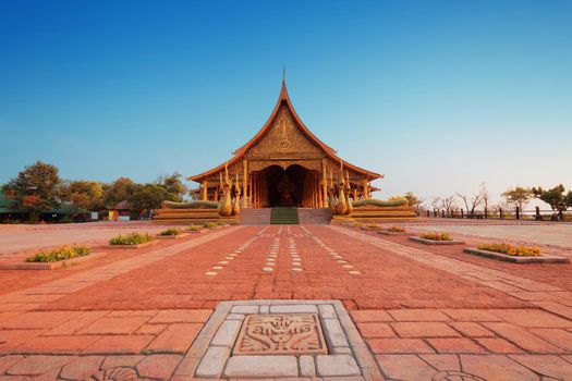 Sirindhorn Wararam Phu Prao Temple (Wat Phu Prao)in Ubon Ratchathani province, Thailand.