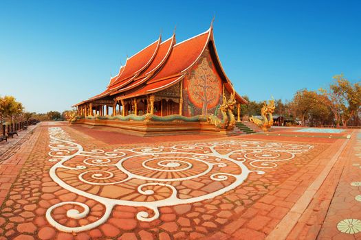 Sirindhorn Wararam Phu Prao Temple (Wat Phu Prao)in Ubon Ratchathani province, Thailand.