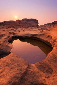 Unseen Thailand stone canyon at Sam Pan Bok in Mae Kong river. Ubonratchathani Province ,Thailand