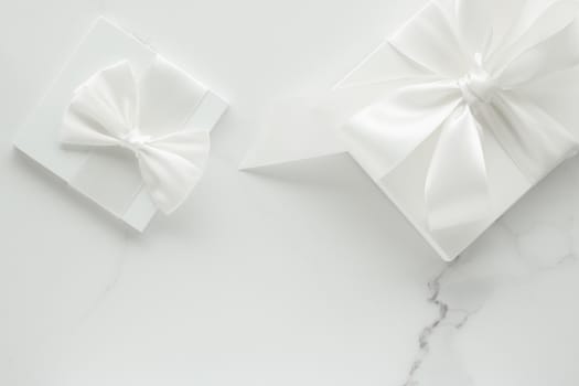 Romantic celebration, lifestyle and holiday present concept - Luxury wedding gifts on marble