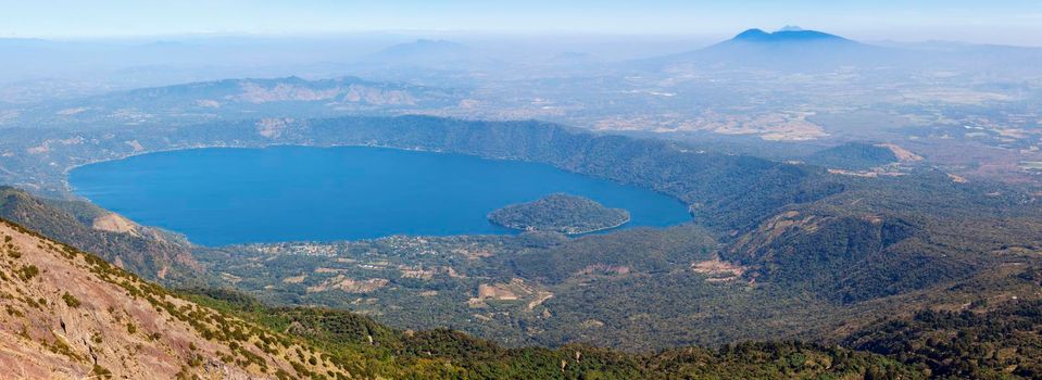 Lake Coatepeque in Salvador. Santa Ana, El Salvador.