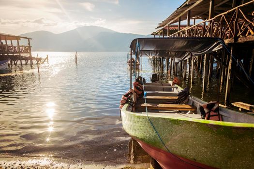 Lake Coatepeque in Salvador. Santa Ana, El Salvador.
