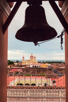 Granada Cathedral and La Merced Church bell. Granada, Nicaragua.
