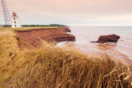 Cape Egmont Lighthouse on Prince Edward Island. Prince Edward Island, Canada.