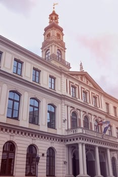 RIga City Hall at sunset. Riga, Latvia