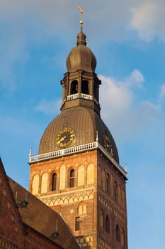 Riga Cathedral at sunset. Riga, Latvia