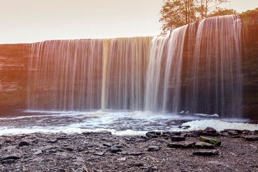 Jagala Waterfall  in Lahemaa National Park. Tallinn, Estonia