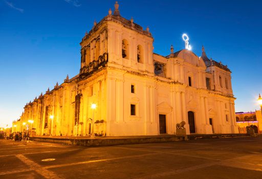 Our Lady of Grace Cathedral in Leon. Leon, Nicaragua.