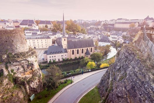 Neumunster Abbey in Luxembourg City. Luxembourg City, Luxembourg.