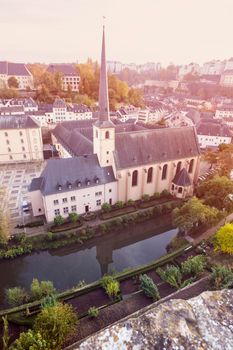 Neumunster Abbey in Luxembourg City. Luxembourg City, Luxembourg.