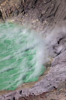 Laguna Ilamatepec inside Santa Ana Volcano. Santa Ana, El Salvador.