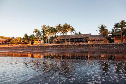 El Tunco Beach in Salvador. El Tunco, El Salvador.