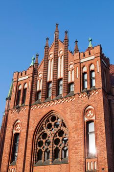 Old library in Gdansk. Gdansk, Pomerania, Poland.
