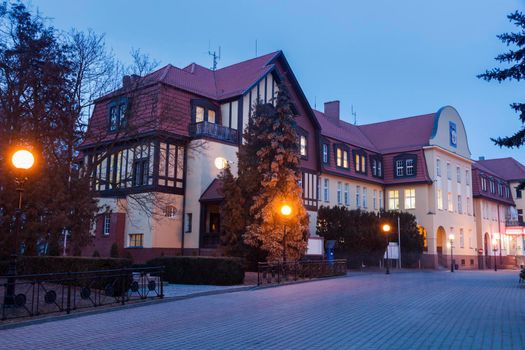 Chelmno City Hall at evening. Chelmno, Kuyavian-Pomeranian, Poland.