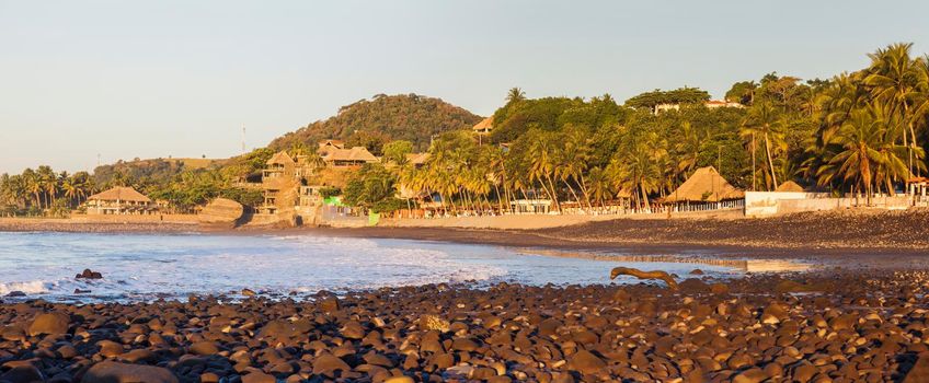 El Tunco Beach in Salvador. El Tunco, El Salvador.