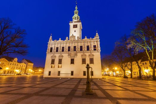 Chelmno City Hall at evening. Chelmno, Kuyavian-Pomeranian, Poland.