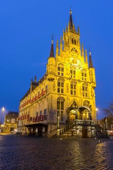 City Hall in Gouda. Gouda, South Holland, Netherlands.