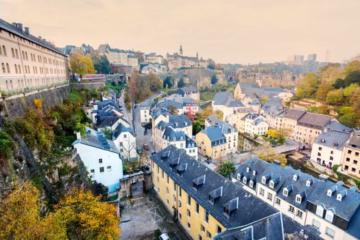 Panorama of Luxembourg City. Luxembourg City, Luxembourg.