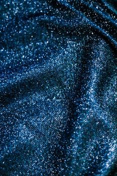 Luxe glowing texture, night club branding and New Years party concept - Blue holiday sparkling glitter abstract background, luxury shiny fabric material for glamour design and festive invitation