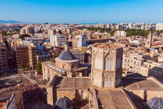 Aerial panorama of Valencia. Valencia, Valencian Community, Spain.
