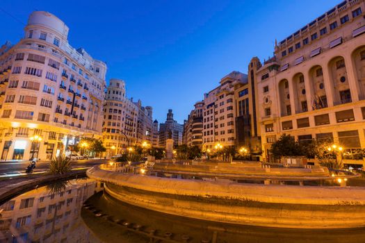 Plaza del Ayuntamiento in Valencia. Valencia, Valencian Community, Spain.