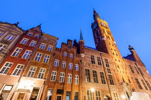 Main Town Hall in Gdansk. Gdansk, Pomerania, Poland.
