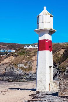 Lighthouse in Port Erin on the Isle of Man. Port Erin, Isle of Man.
