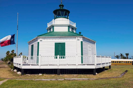 Halfmoon Reef Lighthouse in Port Lavaca. Port Lavaca, Texas, USA.
