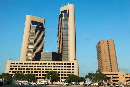 Architecture of Corpus Christi. Corpus Christi, Texas, USA.