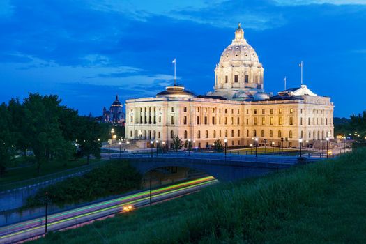 Minnesota State Capitol  Building in St. Paul. St. Paul, Minnesota, USA.