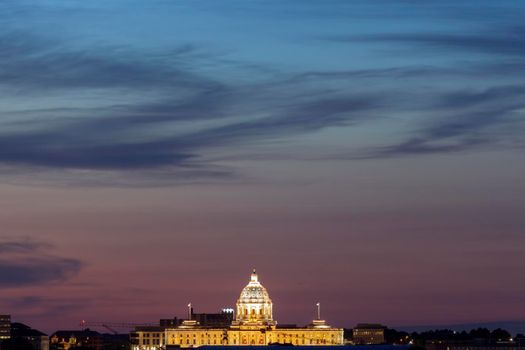 Minnesota State Capitol  Building in St. Paul. St. Paul, Minnesota, USA.