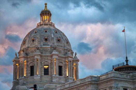 Minnesota State Capitol  Building in St. Paul. St. Paul, Minnesota, USA.