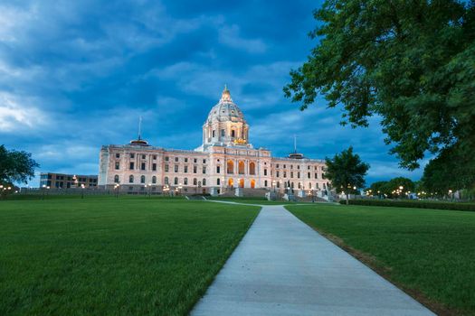 Minnesota State Capitol  Building in St. Paul. St. Paul, Minnesota, USA.
