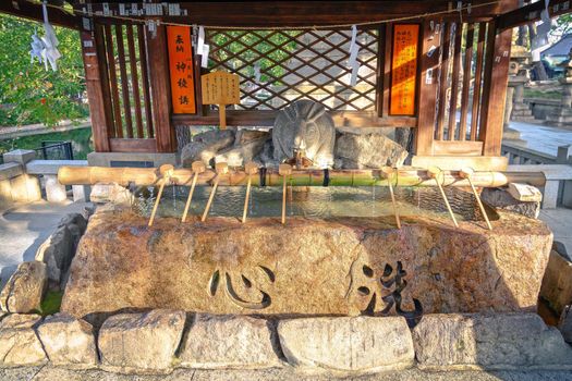 Osaka, Japan - 21 Nov 2018 - Sumiyoshi Grand Shrine or Sumiyoshi Taisha in Osaka City, Kansai, Osaka, Japan.