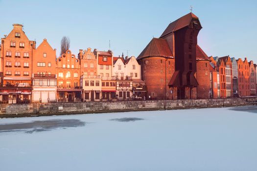Historic crane (zuraw) in Gdansk. Gdansk, Pomerania, Poland.