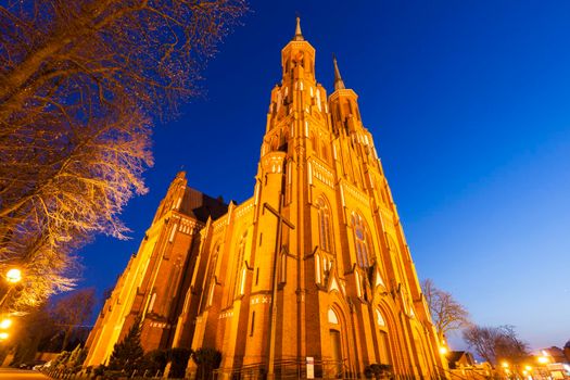 Church Of the Blessed Virgin Mary in Siedlce. Siedlce, Masovia, Poland.