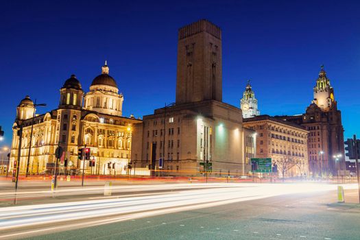 Royal Liver Building in  Liverpool, North West England, UK.