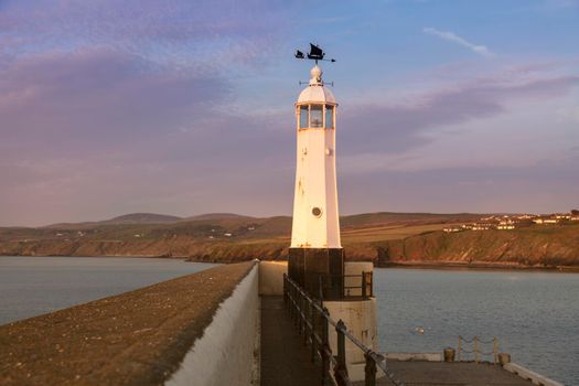 Lighthouse in Peel. Peel, Isle of Man.