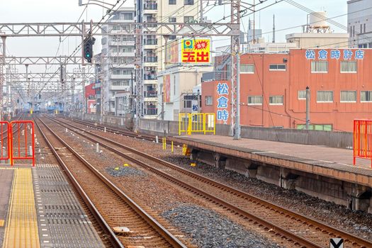 Osaka, Japan - 21 Nov 2018 - Railways are the most important means of passenger transportation in Japan.