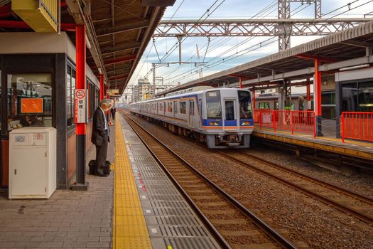 Osaka, Japan - 21 Nov 2018 - Railways are the most important means of passenger transportation in Japan.