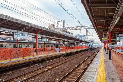 Osaka, Japan - 21 Nov 2018 - Railways are the most important means of passenger transportation in Japan.