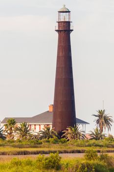 Bolivar Point Lighthouse. Galveston, Texas, USA.