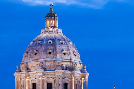 Minnesota State Capitol  Building in St. Paul. St. Paul, Minnesota, USA.