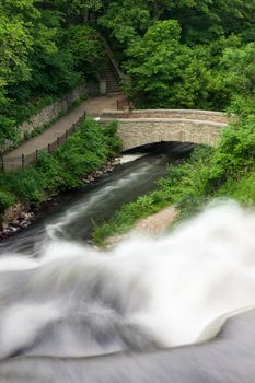 Minnehaha Falls in Minneapolis. Minneapolis, Minnesota, USA.