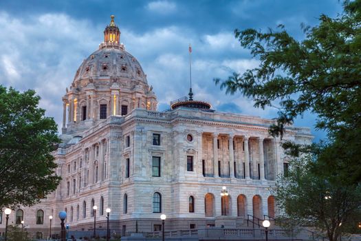 Minnesota State Capitol Building in St. Paul. St. Paul, Minnesota, USA.
