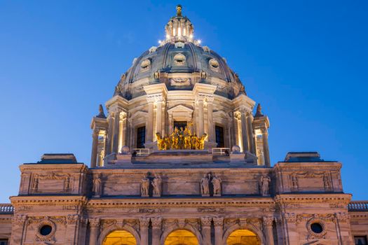 Minnesota State Capitol  Building in St. Paul. St. Paul, Minnesota, USA.