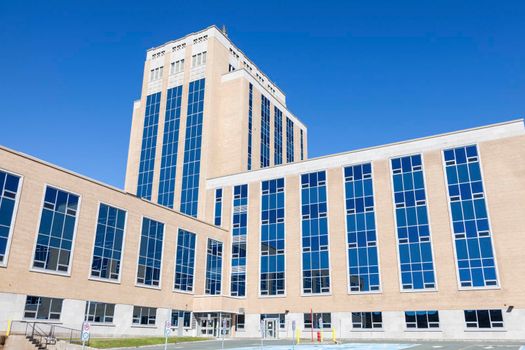 Confederation Building in St. John's. St. John's, Newfoundland and Labrador, Canada.