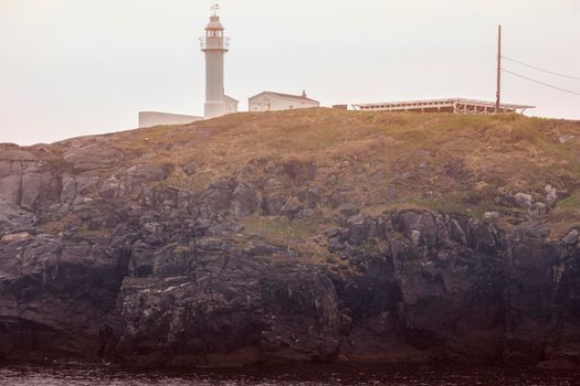 Channel Head Lighthouse in Channel-Port aux Basques, Newfoundland. St. John's, Newfoundland and Labrador, Canada.