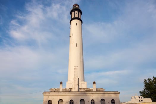 Lighthouse of Risban in Dunkirk. Dunkirk, Hauts-de-France, France.